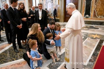Discours du pape Léon XIV aux membres de l'Intergroupe « Démographie » du Parlement européen, 25 mai 2026 © Vatican Media