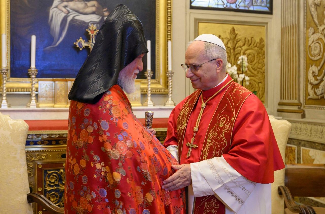 Sa Sainteté Aram Ier, Catholicos de l’Église apostolique arménienne – Siège de Cilicie, rend visite au pape Léon XIV au Vatican, 18 mai 2026 © Vatican Media