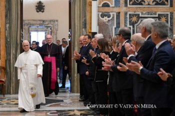 Discours du pape Léon XIV aux dirigeants et aux employés de plusieurs établissements bancaires italiens, 16 mai 2026 © Vatican Media 