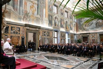 Discours du pape Léon XIV aux dirigeants et aux employés de plusieurs établissements bancaires italiens, 16 mai 2026 © Vatican Media 