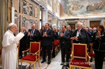 Discours du pape Léon XIV aux dirigeants et aux employés de plusieurs établissements bancaires italiens, 16 mai 2026 © Vatican Media 