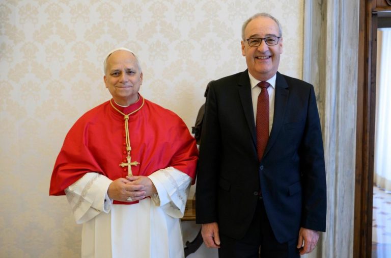 Le pape Léon XIV avec le président de la Confédération suisse © Vatican Media