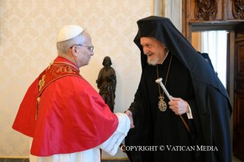 Audience avec les membres de la délégation du Patriarcat œcuménique à l’occasion de la fête des saints Pierre et Paul, 30 juin 2026 © Vatican Media