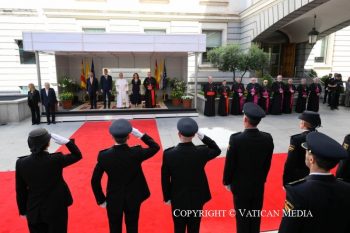 Discours du pape Léon XIV lors de la rencontre avec les membres du Parlement espagnol, 8 juin 2026 © Vatican Media