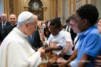 Discours du pape Léon XIV à la communauté du Collège universitaire de Villa Nazareth, 30 mai 2026 © Vatican Media 