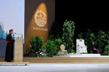 Discours du pape Léon XIV lors de la rencontre « Tisser des réseaux avec le monde de la culture, de l’art, de l’économie et du sport » le 7 juin 2026 © Vatican Media 