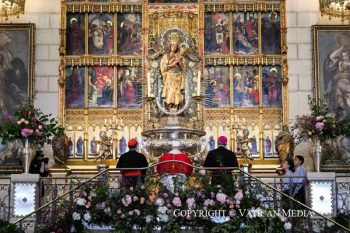 Prière et hommage à la Vierge de l'Almudena, 8 juin 2026 © Vatican Media 