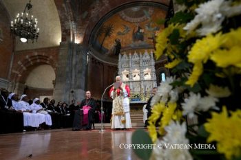 Visite pastorale à Pavie : Célébration de la Parole et vénération des reliques de saint Augustin, 21 juin 2026 © Vatican Media