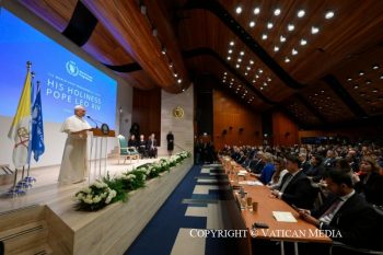 Visite du pape Léon XIV au siège du Programme Alimentaire Mondial (PAM), 22 juin 2026 © Vatican Media 