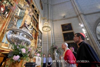 Prière et hommage à la Vierge de l'Almudena, 8 juin 2026 © Vatican Media