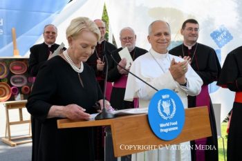 Visite du pape Léon XIV au siège du Programme Alimentaire Mondial (PAM), 22 juin 2026 © Vatican Media