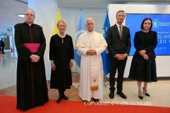 Visite du pape Léon XIV au siège du Programme Alimentaire Mondial (PAM), 22 juin 2026 © Vatican Media 