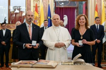 Discours du pape Léon XIV lors de la rencontre avec les membres du Parlement espagnol, 8 juin 2026 © Vatican Media
