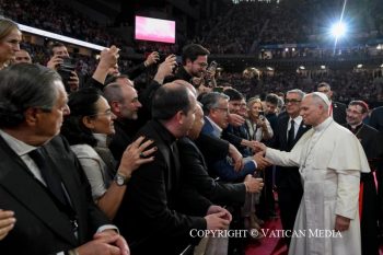 Discours du pape Léon XIV lors de la rencontre « Tisser des réseaux avec le monde de la culture, de l’art, de l’économie et du sport » le 7 juin 2026 © Vatican Media