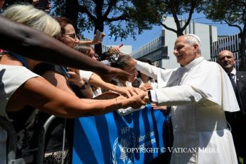 Visite du pape Léon XIV au siège du Programme Alimentaire Mondial (PAM), 22 juin 2026 © Vatican Media 