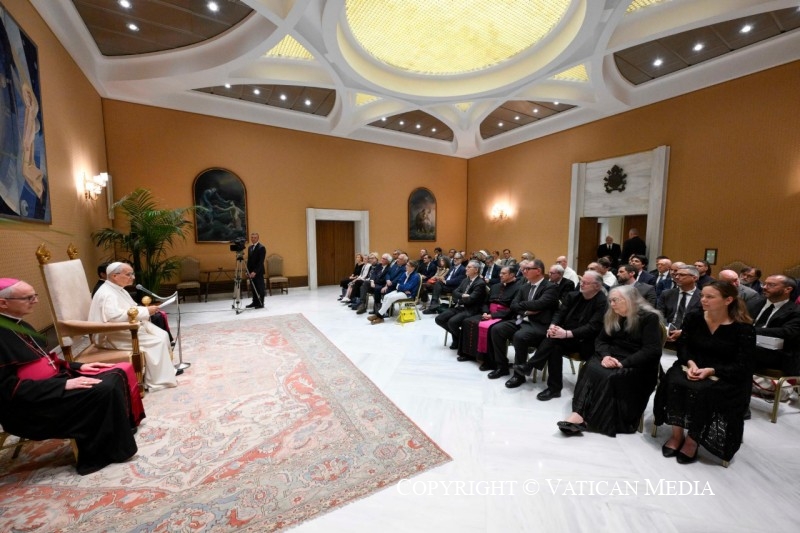 Discours du pape Léon XIV à un groupe d'écrivains, à l'occasion du centenaire de la Librairie éditrice vaticane, 24 juin 2026 © Vatican Media