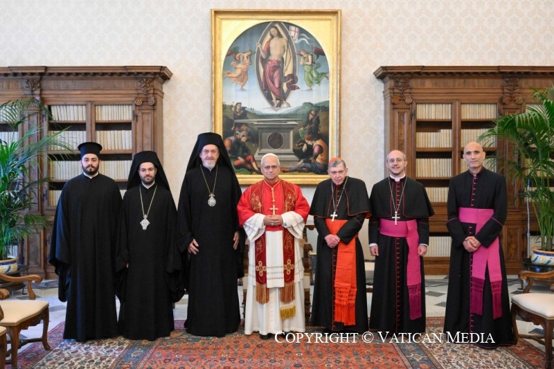 Audience avec les membres de la délégation du Patriarcat œcuménique à l’occasion de la fête des saints Pierre et Paul, 30 juin 2026 © Vatican Media