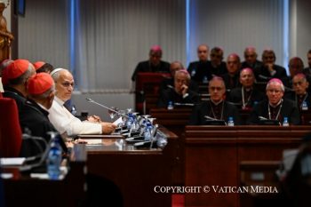 Discours du pape Léon XIV lors de la Rencontre avec les Évêques d'Espagne, 8 juin 2026 © Vatican Media 