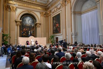 Discours du pape Léon XIV à la communauté du Collège universitaire de Villa Nazareth, 30 mai 2026 © Vatican Media 