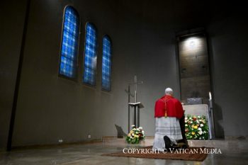 Prière du Rosaire à l’Abbaye Notre-Dame de Montserrat, 10 juin 2026 © Vatican Media  