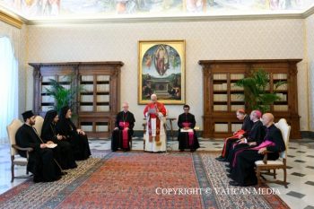 Audience avec les membres de la délégation du Patriarcat œcuménique à l’occasion de la fête des saints Pierre et Paul, 30 juin 2026 © Vatican Media 