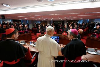 Discours du pape Léon XIV lors de la Rencontre avec les Évêques d'Espagne, 8 juin 2026 © Vatican Media 