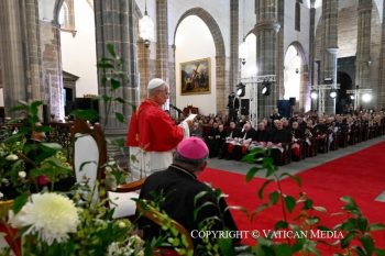 Rencontre avec les évêques, les prêtres, les diacres, les religieux et religieuses, les séminaristes et les agents pastoraux, 11 juin 2026 © Vatican Media 
