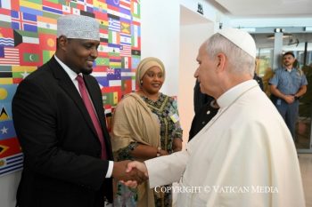 Visite du pape Léon XIV au siège du Programme Alimentaire Mondial (PAM), 22 juin 2026 © Vatican Media 
