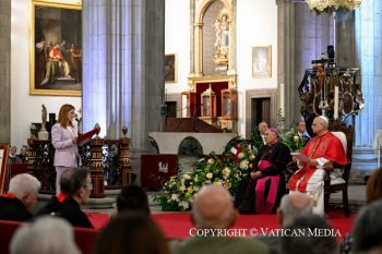 Rencontre avec les évêques, les prêtres, les diacres, les religieux et religieuses, les séminaristes et les agents pastoraux, 11 juin 2026 © Vatican Media 
