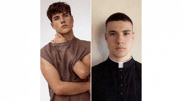 L'homme le plus beau d'Italie nous dévoile sa vie… au séminaire et loin des réseaux sociaux Actuellement, le jeune homme est officiellement en formation au séminaire et collabore pastoralement avec des communautés ecclésiales. Mais au-delà de ses obligations académiques et pastorales, ce qui a le plus retenu l'attention dans ses propos, c'est la sérénité avec laquelle il parle du chemin qu'il a emprunté. 27 AVRIL 2026, 16H44 : TÉMOIGNAGES DE DANTE ALBA, LC , VOCATIONS (ZENIT News / Rome, 27 avril 2026) – Edoardo Santini, connu en Italie pour avoir été élu « homme le plus beau d'Italie » en 2019, fait de nouveau parler de lui, mais cette fois loin des projecteurs du monde de la mode. Le jeune Toscan a récemment confié vivre sa nouvelle étape au séminaire, après avoir décidé de quitter une carrière prometteuse de mannequin pour discerner une vocation sacerdotale qu'il ressentait depuis des années. Santini a acquis une notoriété nationale à seulement 17 ans. Son image a commencé à circuler dans des campagnes publicitaires, sur les réseaux sociaux et lors d'événements de mannequinat. Pour beaucoup, son avenir semblait tout tracé : séances photos, célébrité numérique et opportunités dans le monde du spectacle. Cependant, tandis que sa carrière prenait son essor, un malaise bien plus profond commençait à se manifester en lui. Dans une interview récemment publiée dans les médias italiens et sur les plateformes numériques, Santini a expliqué que sa décision n'était ni soudaine ni impulsive. Au contraire, il a évoqué un cheminement jalonné de « belles rencontres », de personnes qui l'ont aidé à se livrer à une introspection sincère et à ne plus craindre les questions essentielles de son existence. Il a également rappelé l'influence de la paroisse qu'il fréquentait enfant, ainsi que le témoignage de saints et de prêtres qui ont éveillé en lui une quête spirituelle plus profonde. Aujourd'hui, il garde ses distances, de son propre chef, même avec les réseaux sociaux. Un moment décisif fut son séjour auprès de prêtres lors d'une expérience paroissiale. Selon son récit, cette période lui permit de découvrir la beauté d'une vie consacrée au service, de la fraternité quotidienne et d'une foi vécue dans la joie. Loin de l'image rigide ou distante parfois associée au séminaire, Santini décrit ce milieu comme un espace d'épanouissement humain et spirituel. Actuellement, le jeune homme est en formation au séminaire et exerce un ministère pastoral auprès de communautés ecclésiales. Mais au-delà de ses obligations académiques et pastorales, ce qui a le plus retenu l'attention dans ses propos, c'est la sérénité avec laquelle il évoque son parcours. Santini affirme que l'une de ses plus grandes certitudes aujourd'hui est le bonheur intérieur qu'il a trouvé. Honnêtement, il a aussi reconnu avoir eu peur avant de franchir le pas. Il craignait de se tromper, de décevoir ses proches, ou de découvrir plus tard que ce n'était pas sa voie. Cependant, il a expliqué avoir compris quelque chose d'essentiel : même si sa vocation prenait une autre direction à l'avenir, il ne pouvait nier tout le bien qu'il avait déjà vécu durant ce parcours. Cette expérience, a-t-il dit, lui a offert une nouvelle relation aux autres, une nouvelle perspective sur le monde et une joie profonde. Un autre épisode particulièrement émouvant fut le dialogue avec sa famille. Santini a reconnu que tous n'avaient pas accueilli la nouvelle avec la même facilité. Si certains membres de sa famille l'ont soutenu dès le début, sa mère a eu plus de mal à accepter ce changement de vie radical. Il a néanmoins raconté un moment clé : la lecture de la lettre dans laquelle il demandait officiellement son admission au séminaire. Leur réaction s'est conclue par une étreinte et une phrase qui l'a profondément marqué : « Je vois que tu es heureuse. » Aujourd'hui, il affirme que sa famille le soutient pleinement et constitue un pilier de sa vocation. Loin de renier son passé de mannequin, Santini affirme y avoir également trouvé des personnes précieuses et des expériences positives. Il soutient même que Dieu peut se trouver dans tous les domaines, même dans les univers souvent associés aux apparences et à la superficialité. Il ne parle pas d'une rupture amère avec son passé, mais plutôt d'un parcours personnel où chaque étape a contribué à le mener là où il est aujourd'hui. Son cas a suscité un vif intérêt en Italie et à l'étranger car il bouscule les stéréotypes. Santini a choisi de faire une pause pour écouter sa voix intérieure. Il a déclaré dans l'interview que, s'il pouvait légiférer, il interdirait l'accès aux réseaux sociaux aux jeunes car, lorsqu'ils se posent des questions existentielles ou profondes, il est fréquent qu'ils les évitent en se réfugiant dans le monde numérique, une situation qu'il affirme avoir vécue personnellement. Aujourd'hui, avec l'accord du séminaire, bien qu'il soit encore en discernement, Edoardo Santini assure qu'il se sent comblé.