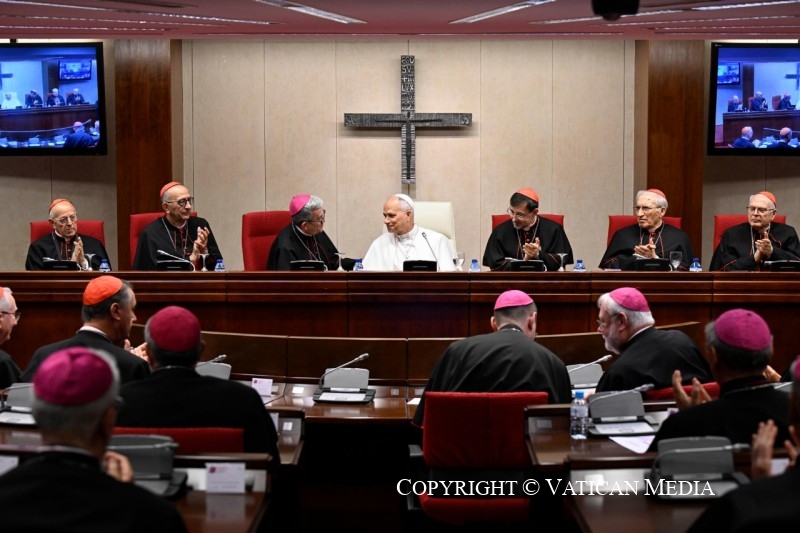 Discours du pape Léon XIV lors de la Rencontre avec les Évêques d'Espagne, 8 juin 2026 © Vatican Media
