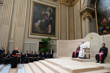 Discours du pape Léon XIV à la communauté du Collège universitaire de Villa Nazareth, 30 mai 2026 © Vatican Media 