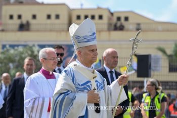 Visite pastorale du Pape Léon XIV à Lampedusa, 4 juillet 2026 © Vatican Media