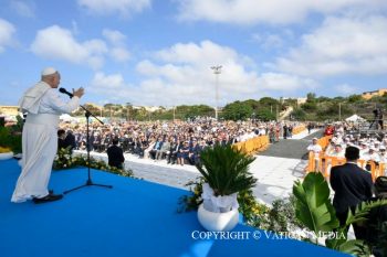 Visite pastorale du Pape Léon XIV à Lampedusa, 4 juillet 2026 © Vatican Media