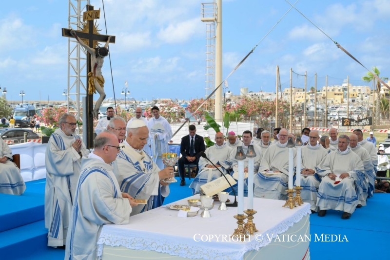 Visite pastorale du Pape Léon XIV à Lampedusa, 4 juillet 2026 © Vatican Media