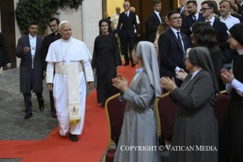 Concert en l’honneur du Saint-Père Léon XIV dans la Cour du Palais apostolique de Castel Gandolfo, 18 juillet 2026 © Vatican Media