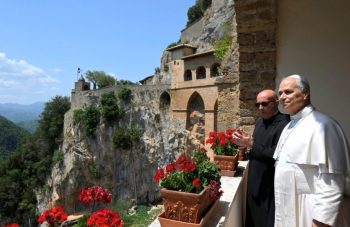 Le pape au monastère de Saint-Benoît à Subiaco © Vatican Media