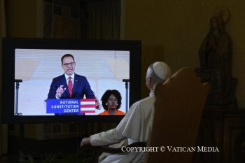 Discours du Saint-Père à l’occasion de l’acceptation de la Médaille de la Liberté du Centre national de la Constitution