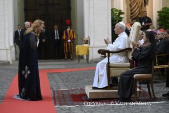 Concert en l’honneur du Saint-Père Léon XIV dans la Cour du Palais apostolique de Castel Gandolfo, 18 juillet 2026 © Vatican Media