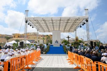 Visite pastorale du Pape Léon XIV à Lampedusa, 4 juillet 2026 © Vatican Media