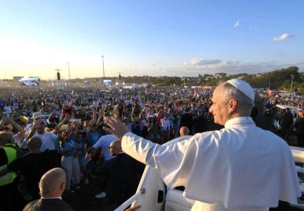 Le pape avec les jeunes à Rome, 2 août 2025 © Vatican Media