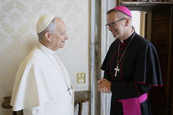 Rencontre avec le pape Léon XIV, 15 novembre 2025 © Mgr Pierre Goudreault