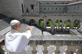 Visite du pape dans le monastère du Mont-Cassin le 20 juillet 2026 © Vatican Media 