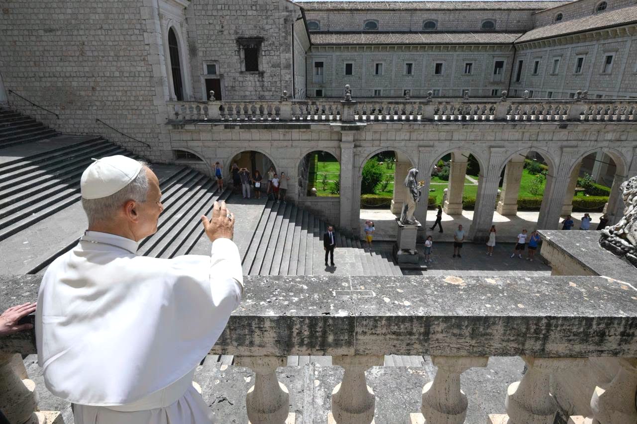 Visite du pape dans le monastère du Mont-Cassin le 20 juillet 2026 © Vatican Media