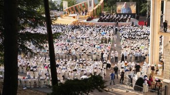 Une vue de la messe solennelle présidée par le cardinal Bechara Boutros Rai le 25 juillet 2026, à l'occasion de la béatification du patriarche Elias Hoyek. © Patriarcat maronite/ACI MENA