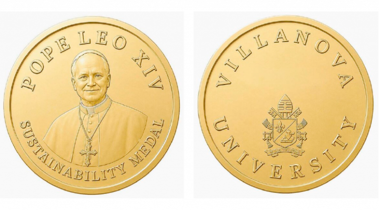 Cette médaille vise à rendre hommage à ceux qui, par leur travail, font preuve d'une vision globale du développement durable © Université de Villanova