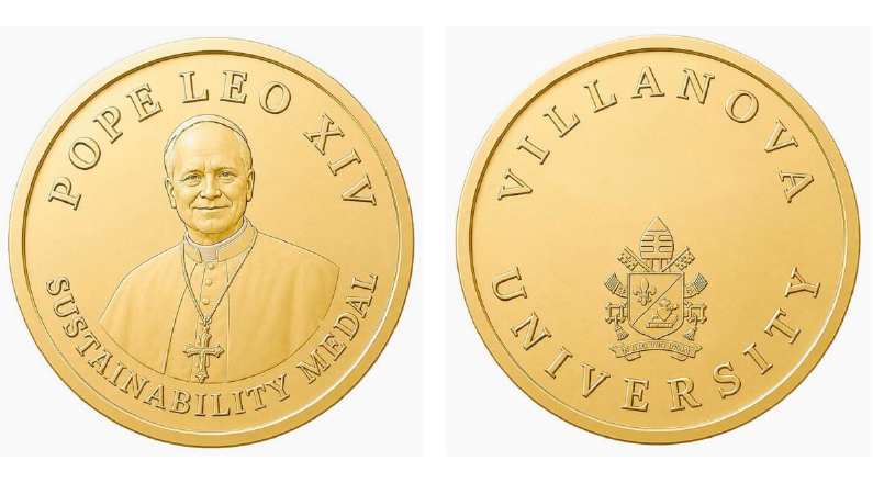 Cette médaille vise à rendre hommage à ceux qui, par leur travail, font preuve d'une vision globale du développement durable © Université de Villanova