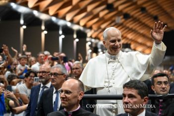 Discours du Saint-Père aux participants au 47e Meeting pour l'amitié entre les peuples à Rimini, 22 août 2026 © Vatican Media