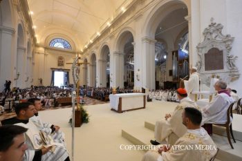 Messe de la Transfiguration présidée par le pape Léon XIVà la basilique Sainte-Marie-des-Anges d'Assise, le 6 août 2026 © Vatican Media