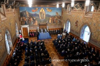 Visite pastorale en République de Saint-Marin : Discours aux autorités et à la société civile, 22 août 2026 © Vatican Media 